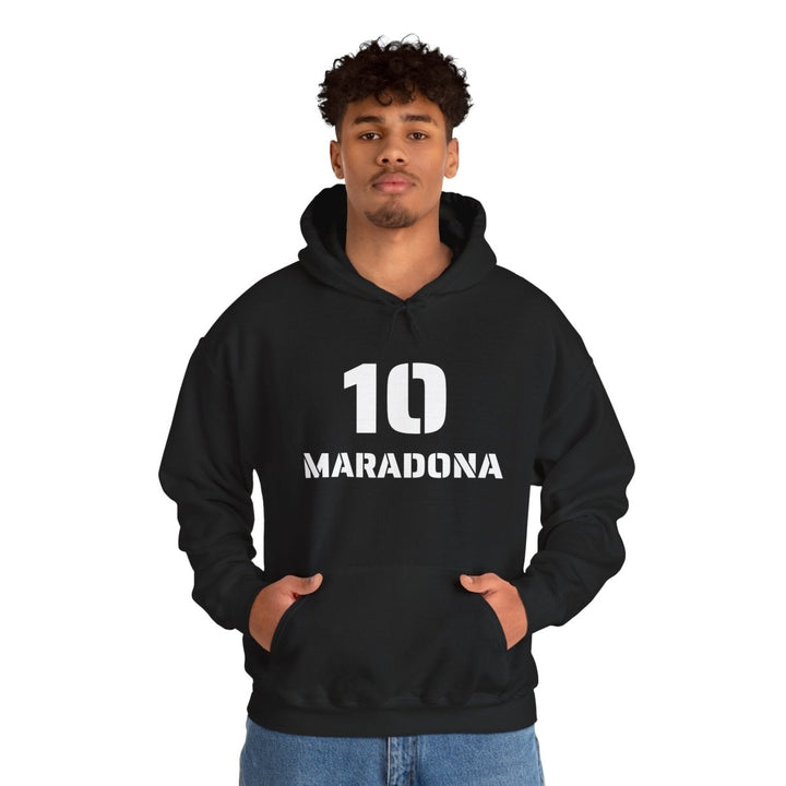 Maradona 10 Unisex Heavy Blend™ Hoodie - Tribute Sweatshirt for Soccer Fans - Black - S - Maradona 10 Unisex Heavy Blend™ Hoodie - Tribute Sweatshirt for Soccer Fans - Tatoo Tee