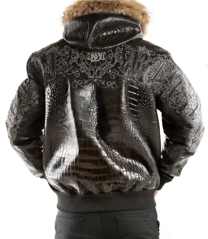 MB Black Leather Jacket with Hood - XXS - MB Black Leather Jacket with Hood - Tatoo Tee