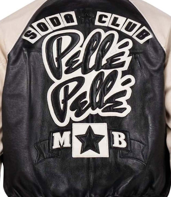 MB Soda Club Black Leather Jacket - XXS - MB Soda Club Black Leather Jacket - Tatoo Tee