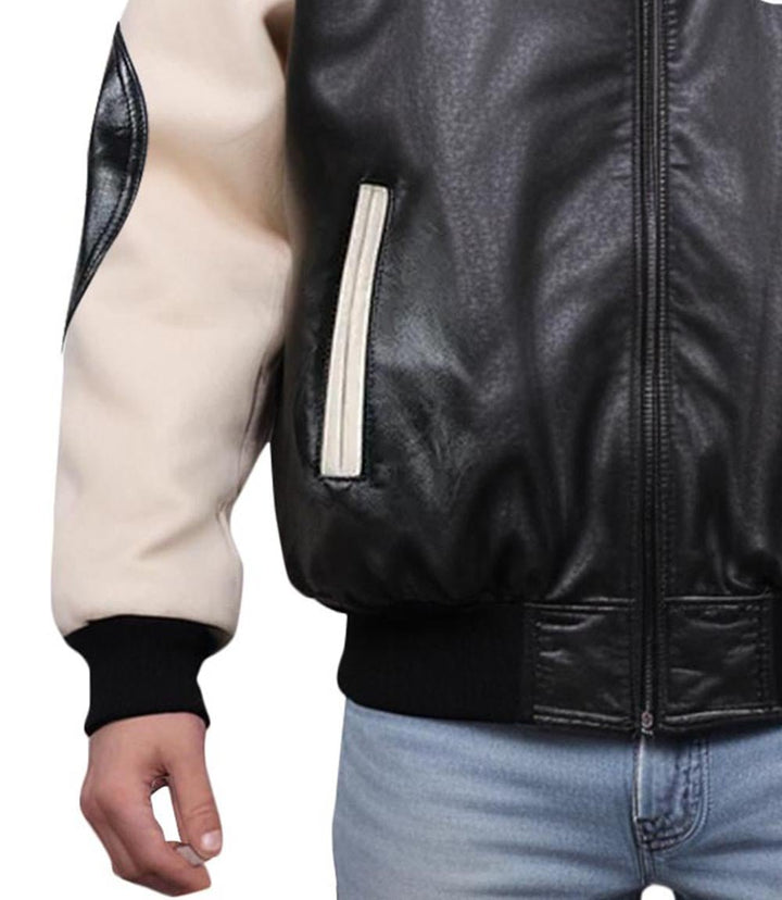 MB Soda Club Black Leather Jacket - XXS - MB Soda Club Black Leather Jacket - Tatoo Tee