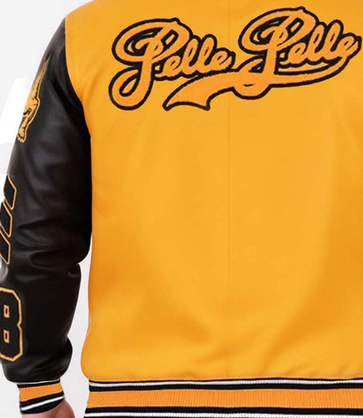 MB Yellow Black Varsity Jacket - XXS - MB Yellow Black Varsity Jacket - Tatoo Tee