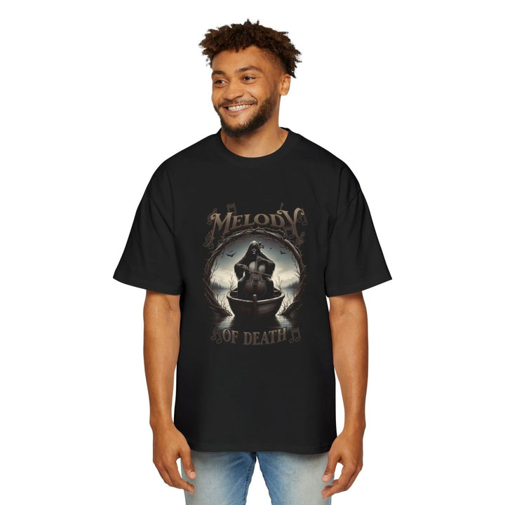 Melody of Death Oversized Tee - Stylish & Comfortable Men's T-Shirt - S - Black - Melody of Death Oversized Tee - Stylish & Comfortable Men's T-Shirt - Tatoo Tee
