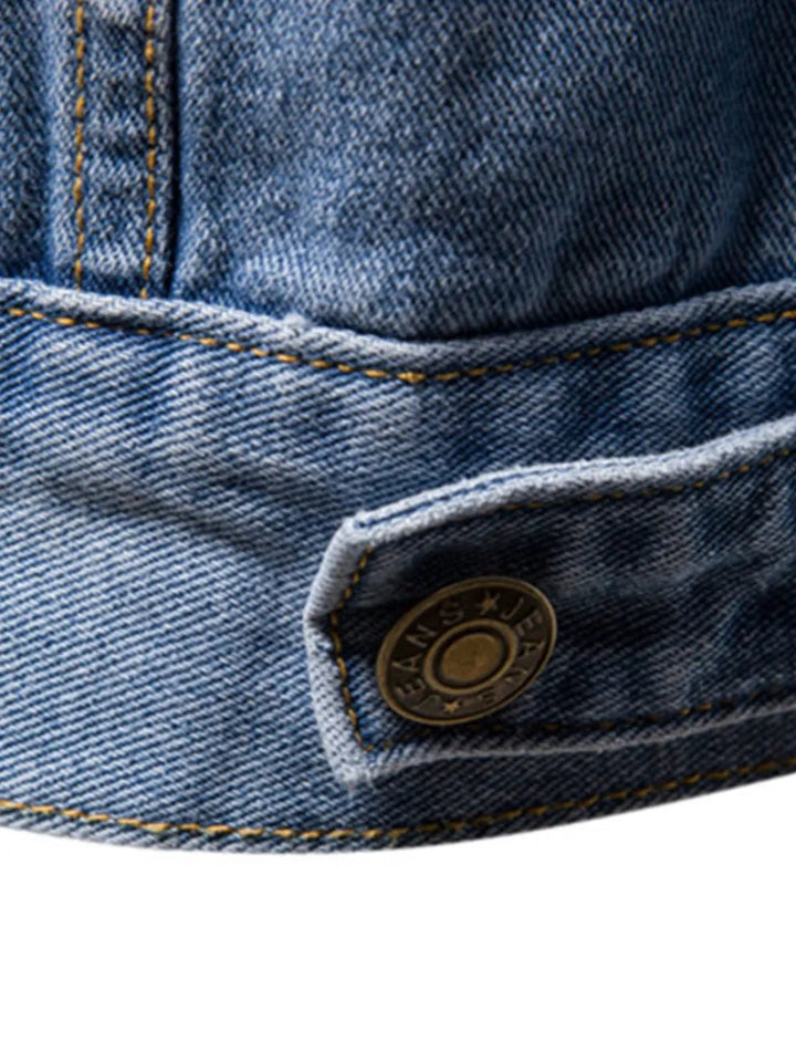 Men's Button Down Long Sleeve Denim Jacket - Light - S - d78bea36 - 1a51 - 447d - a180 - 6bebf3b37b71 - Max - Tatoo Tee