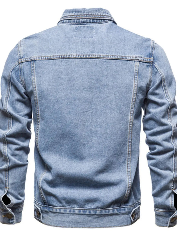 Men's Button Down Long Sleeve Denim Jacket - Light - S - 43ba049b - 026e - 4119 - 818b - 1e52b6f22d41 - Max - Tatoo Tee