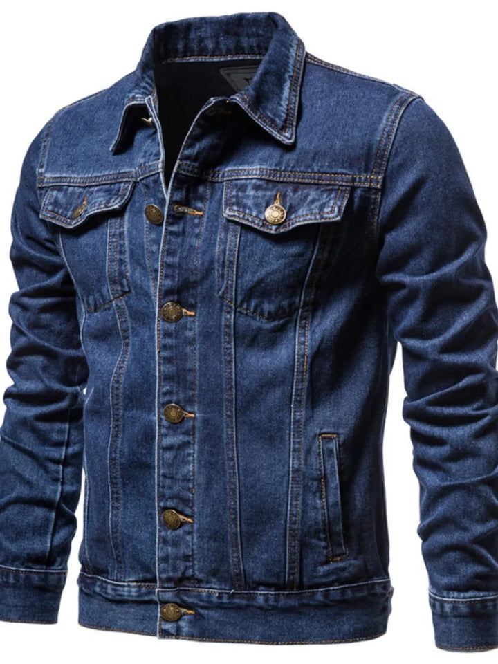 Men's Button Down Long Sleeve Denim Jacket - Medium - S - 9f0babfc - 34bb - 46e7 - 8749 - cbb3880c3ff2 - Max - Tatoo Tee