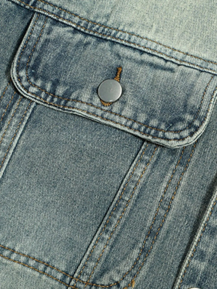 Men's Button Up Long Sleeve Denim Jacket - Blue - M - 4d04b164 - a65d - 4d52 - 912b - 93ccb9095504 - Max - Origin - Tatoo Tee