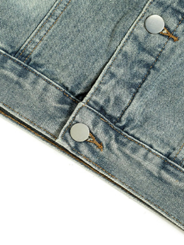 Men's Button Up Long Sleeve Denim Jacket - Blue - M - b4c78d34 - 5688 - 4340 - 95ae - bc28c2756407 - Max - Origin - Tatoo Tee