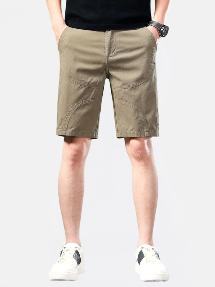 Men's Casual Pocketed Shorts - Khaki - 28 - d3325e53 - 039d - 4f95 - 8b29 - e25eca81883a - Max - Origin - Tatoo Tee