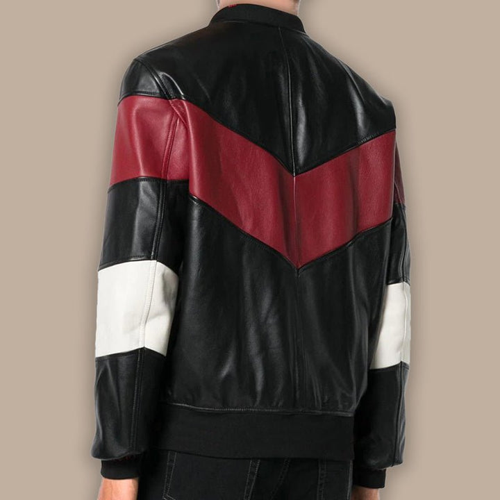 Mens Chevron Stripe Bomber Jacket - S - Mens Chevron Stripe Bomber Jacket - Tatoo Tee