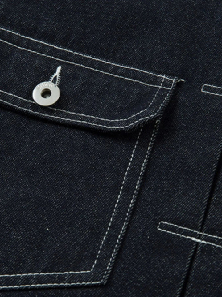 Men's Contrast Stitching Button Up Denim Jacket - Sapphire Blue - M - a4a1da74 - 68cb - 403e - 991f - 6b3dba58d41f - Max - Origin - Tatoo Tee