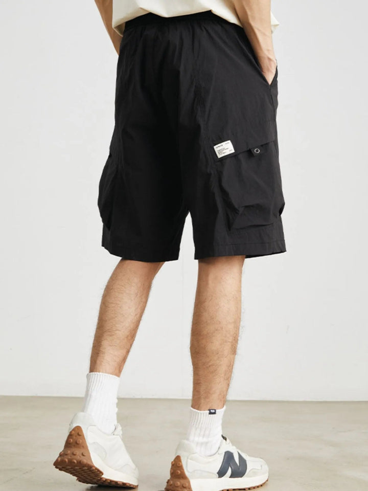 Men's Drawstring Wide Leg Shorts - Black - 29 - 700617a6 - 5fc0 - 488c - a175 - 88f96e125179 - Max - Origin - Tatoo Tee