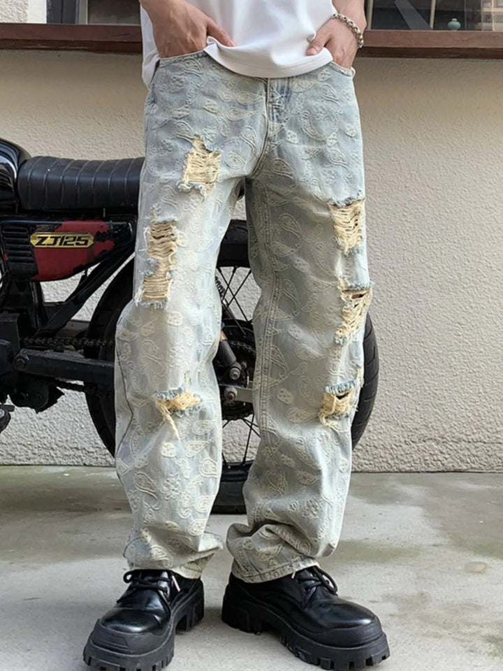 Men's Full Size Distressed Wide Leg Jeans Plus Size - Light - S - 7830f6db - 4cb1 - 4c39 - 884f - 72d21ed39560 - Max - Origin - Tatoo Tee