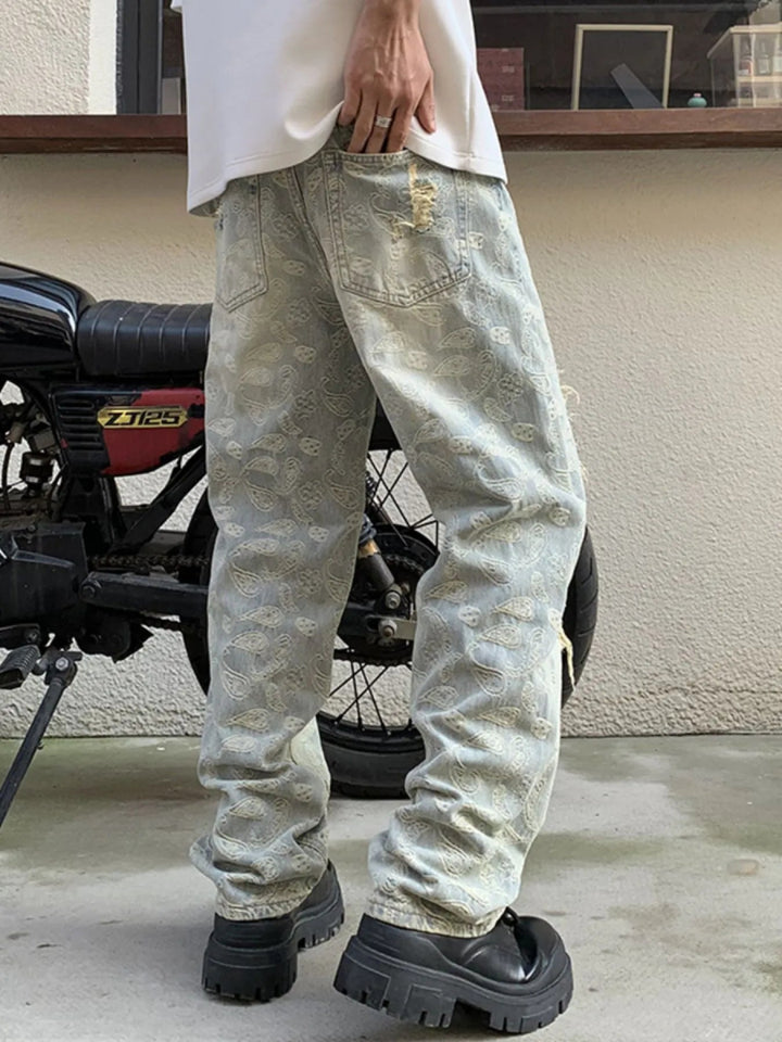 Men's Full Size Distressed Wide Leg Jeans Plus Size - Light - S - 025c327f - 4a15 - 4524 - b7eb - 959c65c3aa9f - Max - Origin - Tatoo Tee