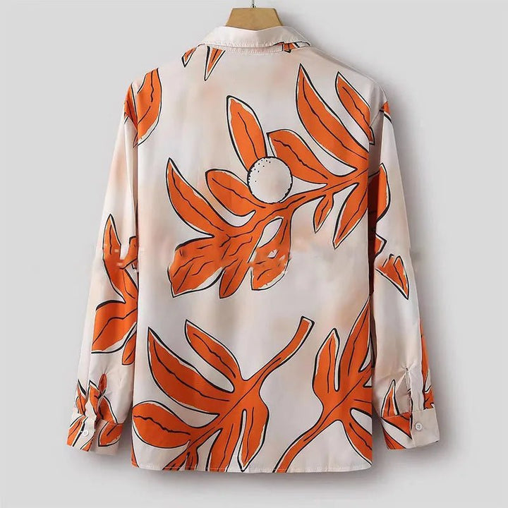 Men's Full Size Printed Button Up Long Sleeve Shirt Plus Size - Flower - S - f27136945dc64cddafa3342a147f58ad - Max - Origin - Tatoo Tee