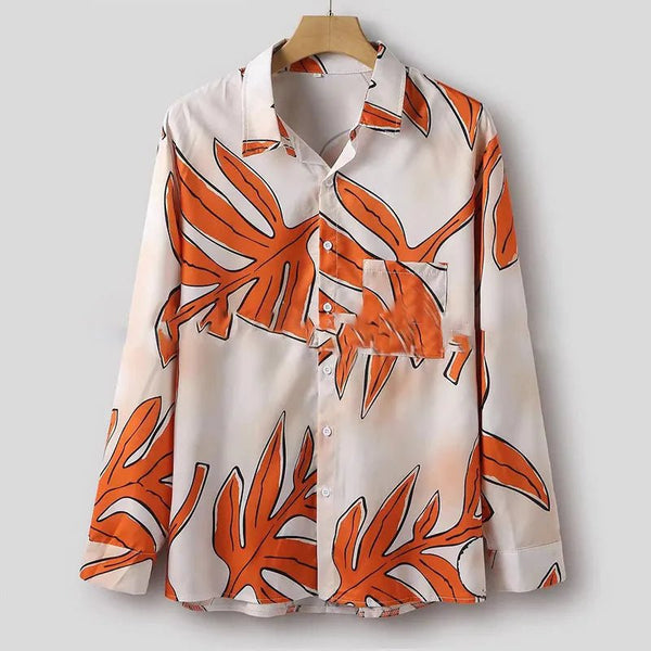 Men's Full Size Printed Button Up Long Sleeve Shirt Plus Size - Flower - S - 75c845ea813d4cf7b929d41b807383e4 - Max - Origin - Tatoo Tee