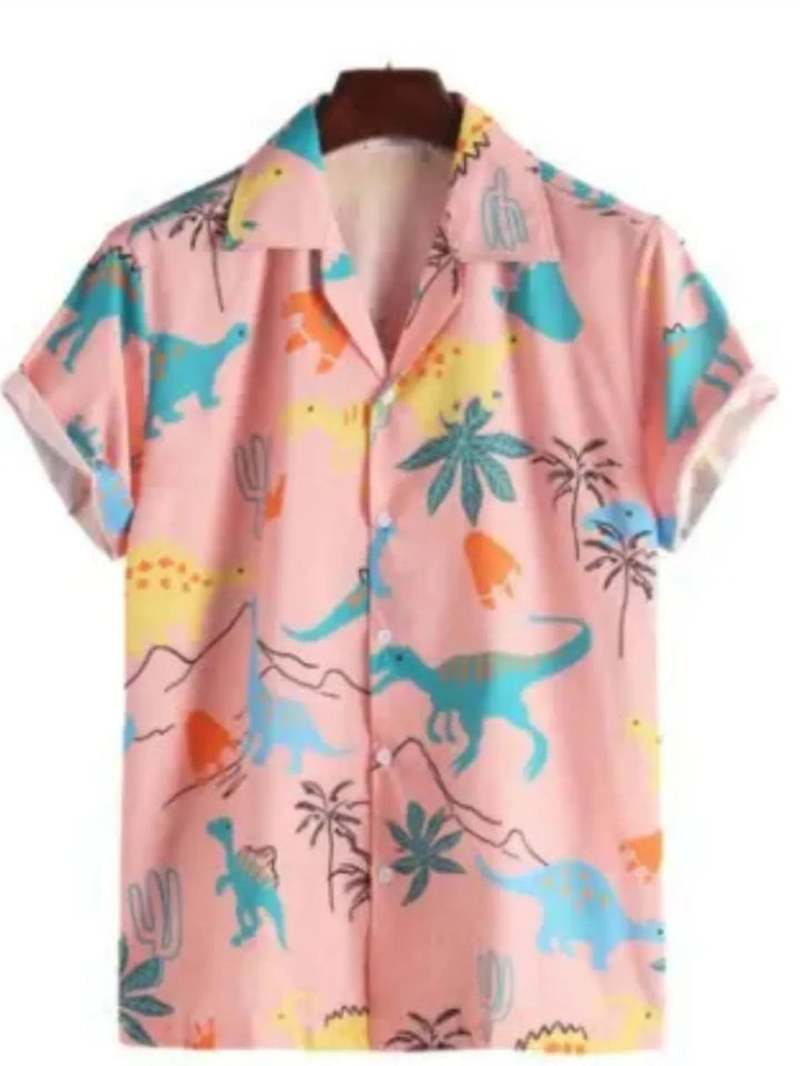 Men's Full Size Printed Button Up Short Sleeve Shirt Plus Size - Blush Pink - S - 625c646d - 45ea - 4681 - 83c5 - ba54159aed57 - Max - Origin - Tatoo Tee