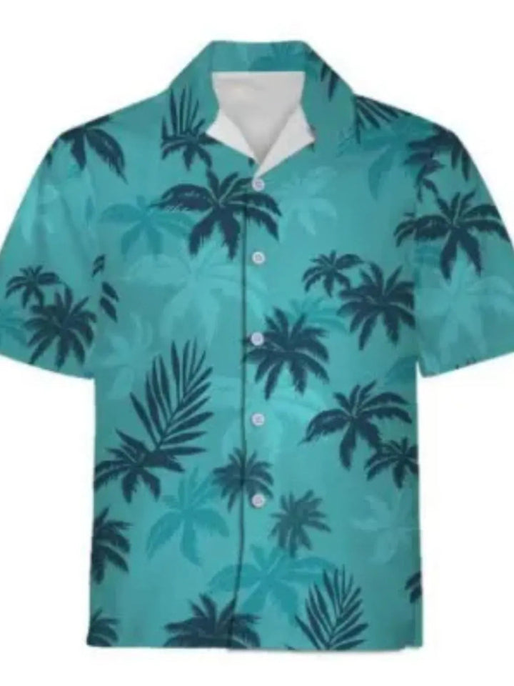Men's Full Size Printed Button Up Short Sleeve Shirt Plus Size - Turquoise - S - 001aacf8 - 60fb - 48ab - 8775 - 3e895d486186 - Max - Origin - Tatoo Tee