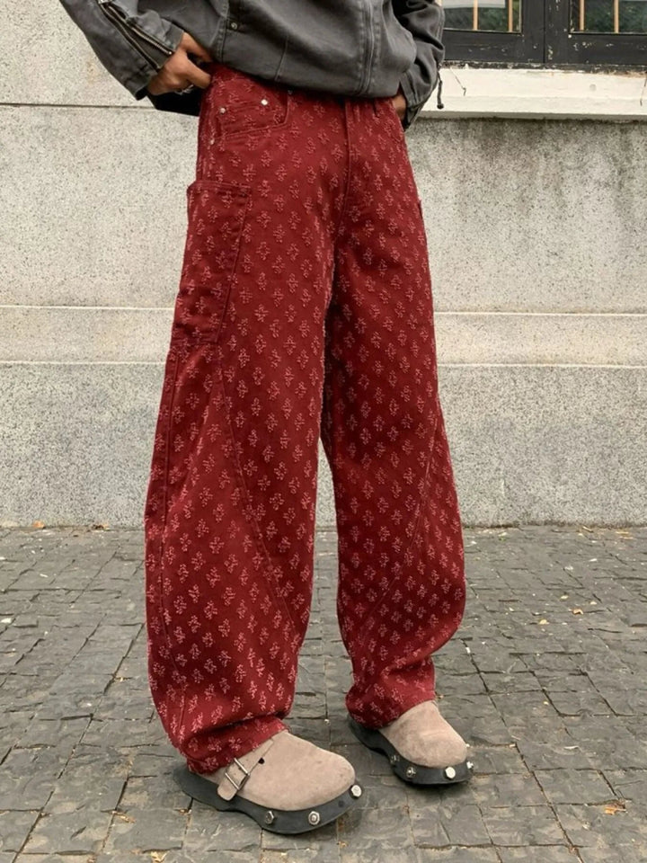 Men's Full Size Relaxed Fit Wide Leg Jeans Plus Size - Angora Red - S - 19ab7fdca8c14ec3a9376199ab407c8a - Max - Origin - Tatoo Tee