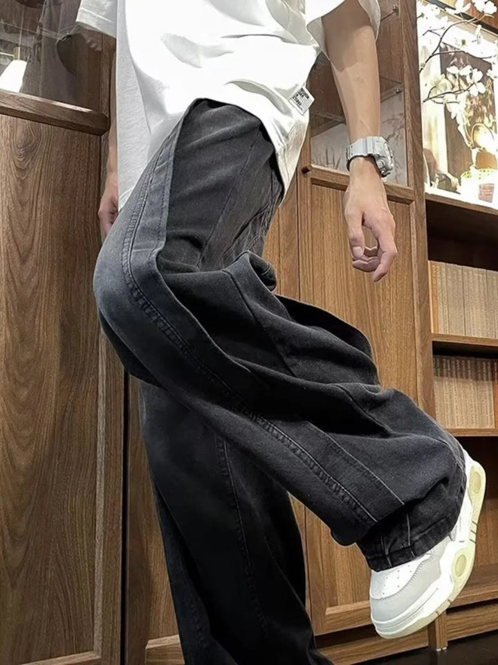 Men's Full Size Wide Leg Jeans Plus Size - Black - S - 2df18f3ba3c14d40be019f3aca97878e - Max - Origin - Tatoo Tee