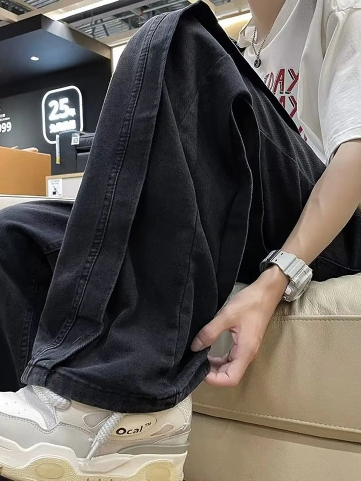 Men's Full Size Wide Leg Jeans Plus Size - Black - S - 099c32cb5a6b409bb7b63e890a4238dc - Max - Origin - Tatoo Tee