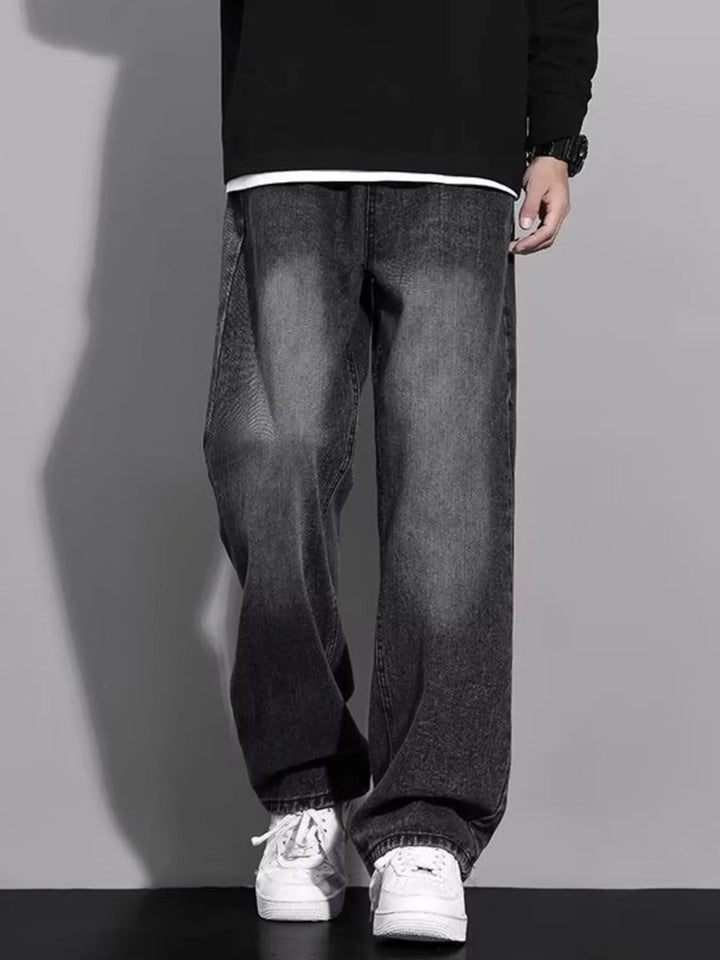 Men's Full Size Wide Leg Jeans Plus Size - Black - S - 679251f5ac8b4953b0abd36cee0ee6ef - Max - Origin - Tatoo Tee