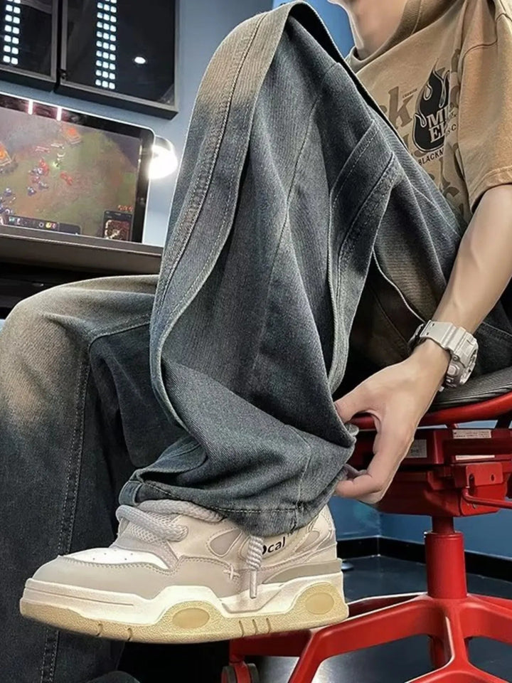 Men's Full Size Wide Leg Jeans Plus Size - Blue - S - dc5243a663574b04b8c478254d66c09c - Max - Origin - Tatoo Tee