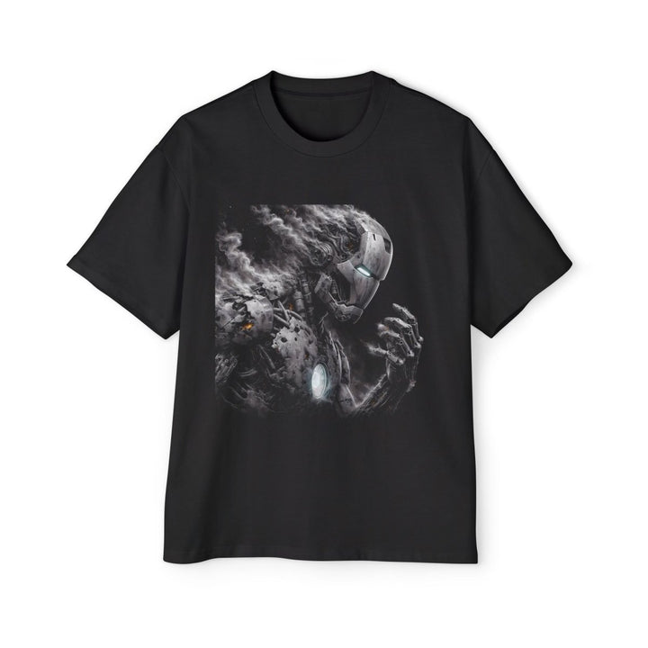 Men's Graphic Iron Man Heavy Oversized Tee - Stylish Casual Wear, Perfect for Everyday - S - Black - Men's Graphic Iron Man Heavy Oversized Tee - Stylish Casual Wear, Perfect for Everyday - Tatoo Tee