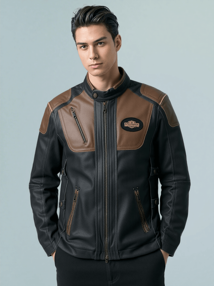 Men’s H - D Triple Vent System Trostel Leather Jacket - Male - XS - Men’s H - D Triple Vent System Trostel Leather Jacket - Tatoo Tee