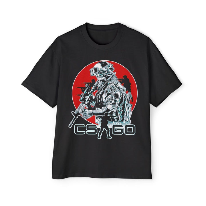 Men's Heavy Oversized Graphic Tee | Gaming Apparel, CS:GO Shirt - S - Black - Men's Heavy Oversized Graphic Tee | Gaming Apparel, CS:GO Shirt - Tatoo Tee