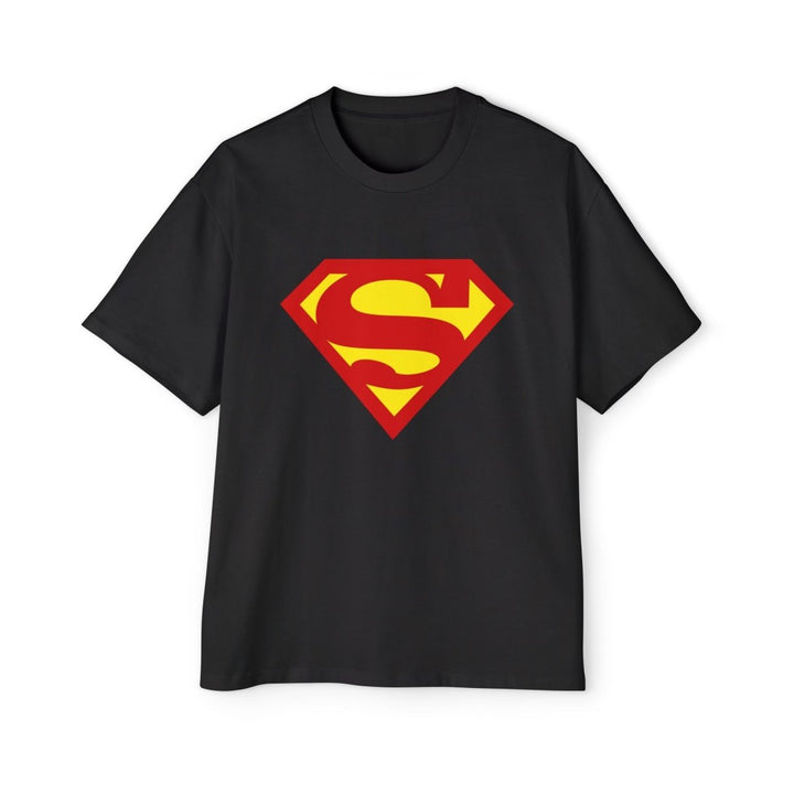 Men's Heavy Oversized Superman Tee - Heroic Graphic Shirt for Comic Fans - S - Midnight Blue - Men's Heavy Oversized Superman Tee - Heroic Graphic Shirt for Comic Fans - Tatoo Tee
