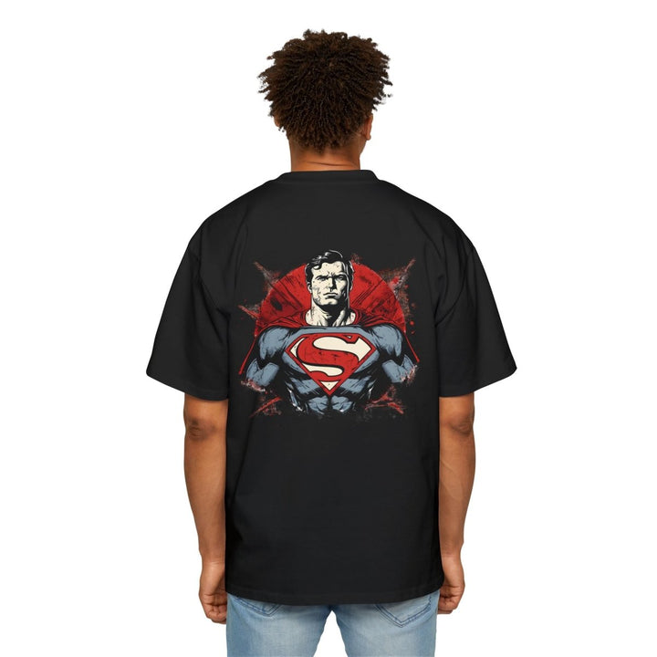 Men's Heavy Oversized Superman Tee - Heroic Graphic Shirt for Comic Fans - S - Midnight Blue - Men's Heavy Oversized Superman Tee - Heroic Graphic Shirt for Comic Fans - Tatoo Tee