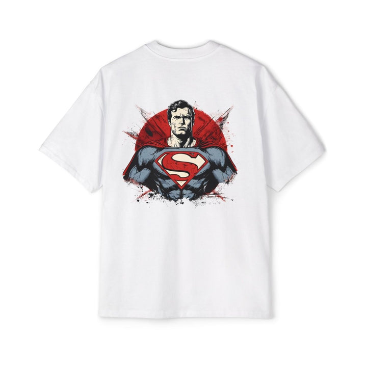 Men's Heavy Oversized Superman Tee - Heroic Graphic Shirt for Comic Fans - S - Midnight Blue - Men's Heavy Oversized Superman Tee - Heroic Graphic Shirt for Comic Fans - Tatoo Tee