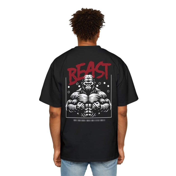 Men's Heavy Oversized Tee - Beast Mode Activated Workout Tee - S - Midnight Blue - Men's Heavy Oversized Tee - Beast Mode Activated Workout Tee - Tatoo Tee