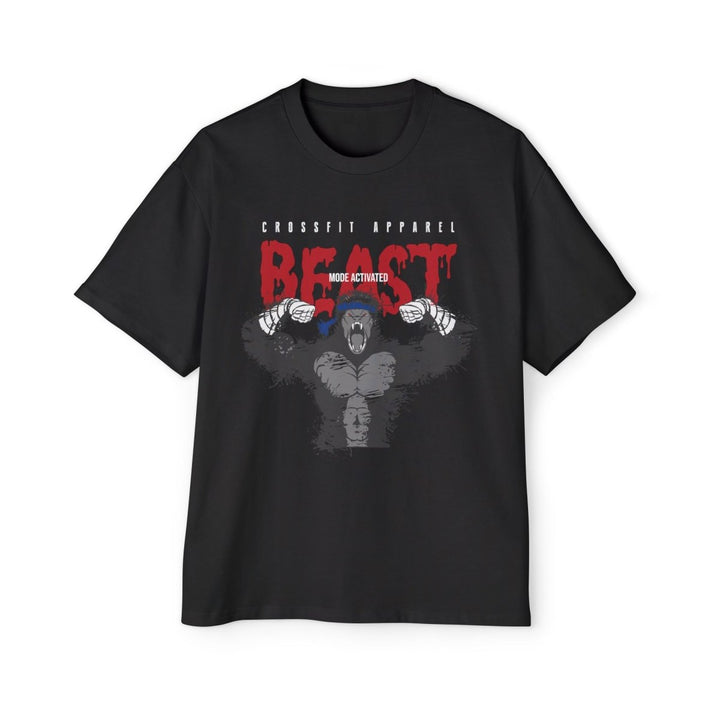 Men's Heavy Oversized Tee - Beast Mode Activated Workout Tee - S - Midnight Blue - Men's Heavy Oversized Tee - Beast Mode Activated Workout Tee - Tatoo Tee