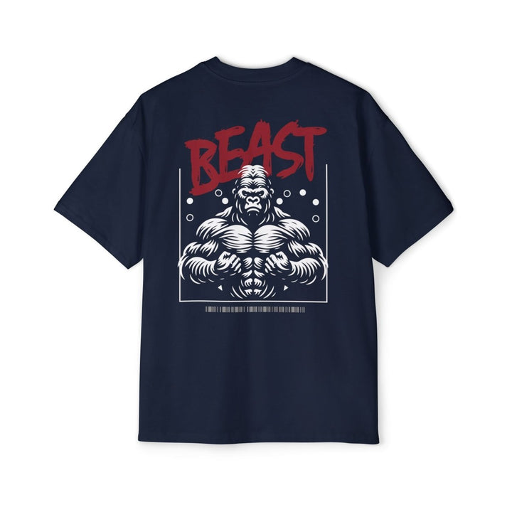 Men's Heavy Oversized Tee - Beast Mode Activated Workout Tee - S - Midnight Blue - Men's Heavy Oversized Tee - Beast Mode Activated Workout Tee - Tatoo Tee