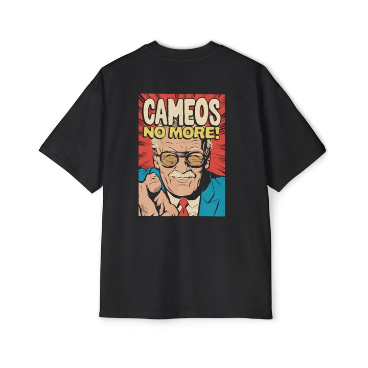 Men's Heavy Oversized Tee - Cameos No More Graphic Tee for Comic Book Lovers - S - Black - Men's Heavy Oversized Tee - Cameos No More Graphic Tee for Comic Book Lovers - Tatoo Tee