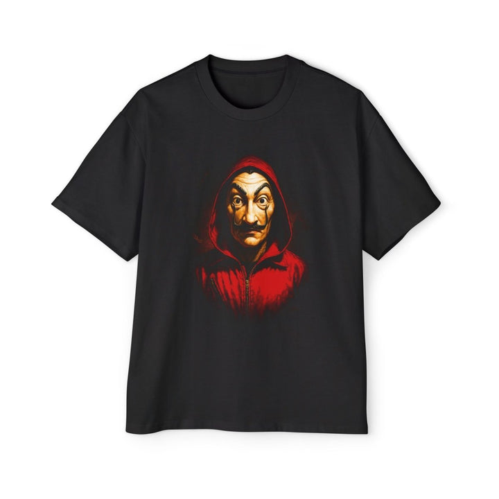 Men's Heavy Oversized Tee - Money Heist Shirt - S - Black - Men's Heavy Oversized Tee - Money Heist Shirt - Tatoo Tee