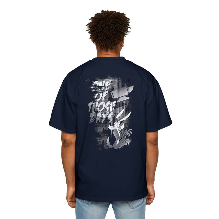 Men's Heavy Oversized Tee - One of Those Days Graphic Tee - S - Navy - Men's Heavy Oversized Tee - One of Those Days Graphic Tee - Tatoo Tee