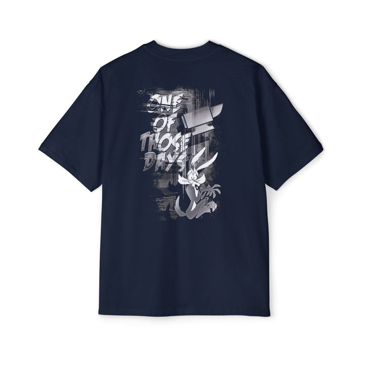 Men's Heavy Oversized Tee - One of Those Days Graphic Tee - S - Navy - Men's Heavy Oversized Tee - One of Those Days Graphic Tee - Tatoo Tee