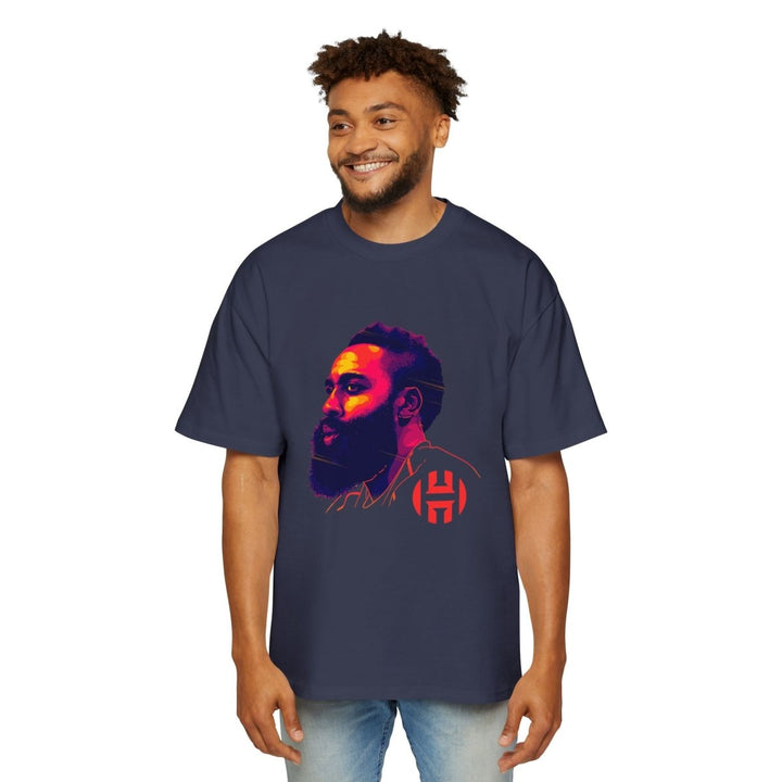 Men's Heavy Oversized Tee - Vibrant Athlete Graphic Tee for Sports Enthusiasts - S - Midnight Blue - Men's Heavy Oversized Tee - Vibrant Athlete Graphic Tee for Sports Enthusiasts - Tatoo Tee