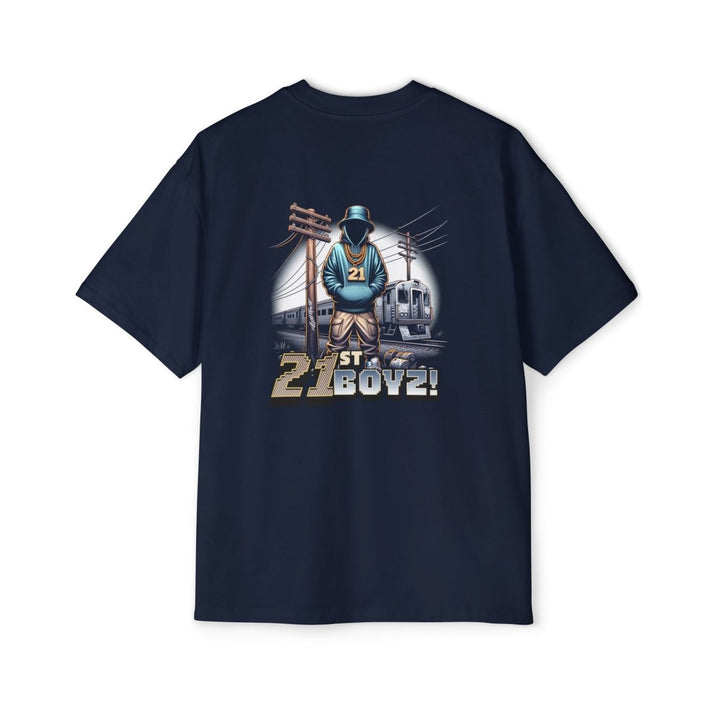 Men's Heavy Oversized Tee with 21st Boyz Design - Casual Streetwear, Graphic Tee, Cool Gift, Summer Fashion, Unique Statement Shirt - S - Navy - Men's Heavy Oversized Tee with 21st Boyz Design - Casual Streetwear, Graphic Tee, Cool Gift, Summer Fashion, Unique Statement Shirt - Tatoo Tee