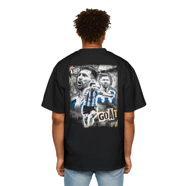 Men's Heavy Oversized Tee with GOAT Graphic, Casual Streetwear Shirt, Perfect for Sports Fans - Black - S - Men's Heavy Oversized Tee with GOAT Graphic, Casual Streetwear Shirt, Perfect for Sports Fans - Tatoo Tee