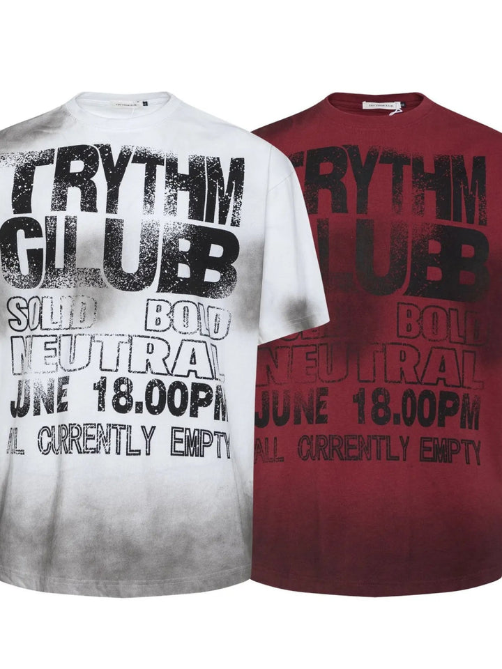 Men's Letter Graphic Round Neck Oversized T-Shirt - Red - M - 98f498b5eb9f4c4fb278a5a709595b86 - Max - Origin - Tatoo Tee