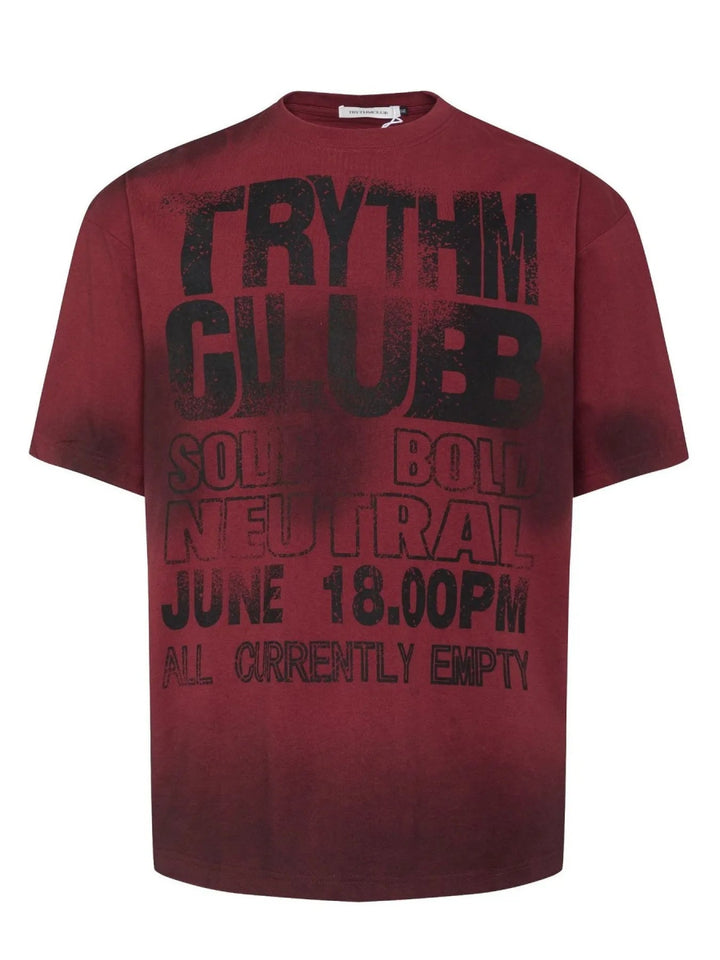 Men's Letter Graphic Round Neck Oversized T-Shirt - Red - M - b27eb85b250c40519680de69f2337137 - Max - Origin - Tatoo Tee