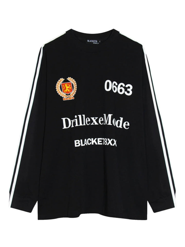 Men's Letter Oversized Long Sleeve T-Shirt - Black - M - 0cfae716c84848ddac9c5b00c315621f - Max - Origin - Tatoo Tee