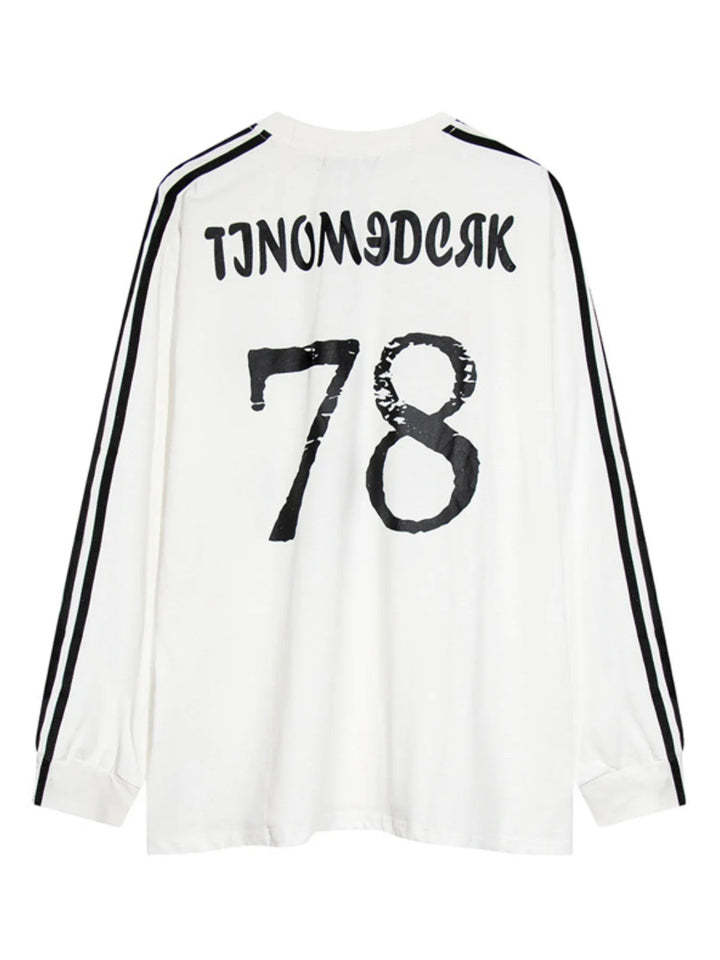 Men's Letter Oversized Long Sleeve T-Shirt - Black - M - 663ae4c4fa0f456fb5ac6d2d71f654ff - Max - Origin - Tatoo Tee