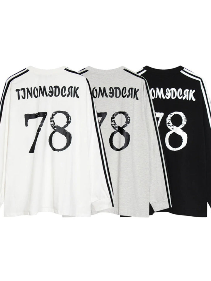 Men's Letter Oversized Long Sleeve T-Shirt - Light Gray - M - cf53ffb00ad448de95ed33684351aff0 - Max - Origin - Tatoo Tee