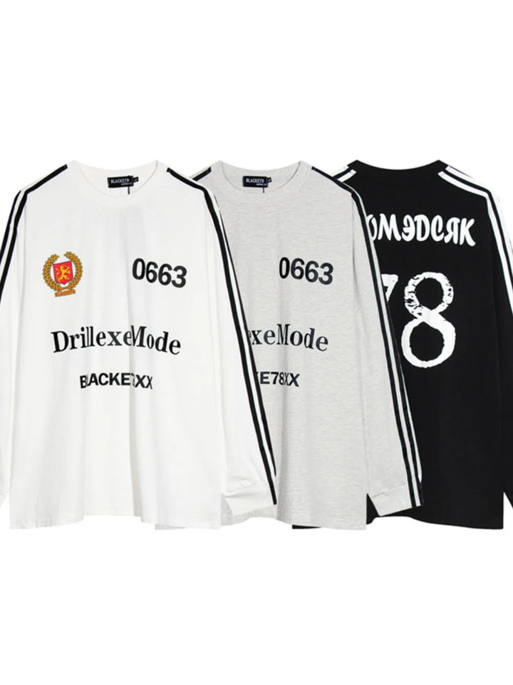 Men's Letter Oversized Long Sleeve T-Shirt - Light Gray - M - 0b540bc23a5d4989b8c318776fa78bc4 - Max - Origin - Tatoo Tee