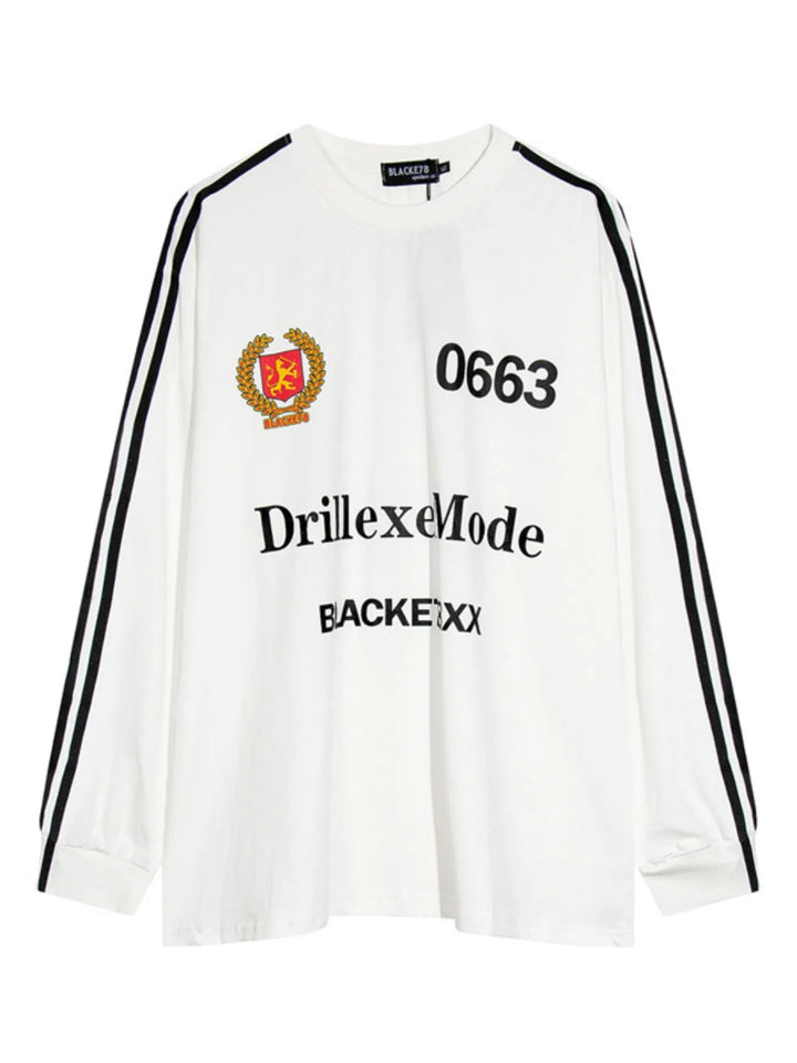 Men's Letter Oversized Long Sleeve T-Shirt - White - M - 02385868fe8c47de92683033ee333530 - Max - Origin - Tatoo Tee