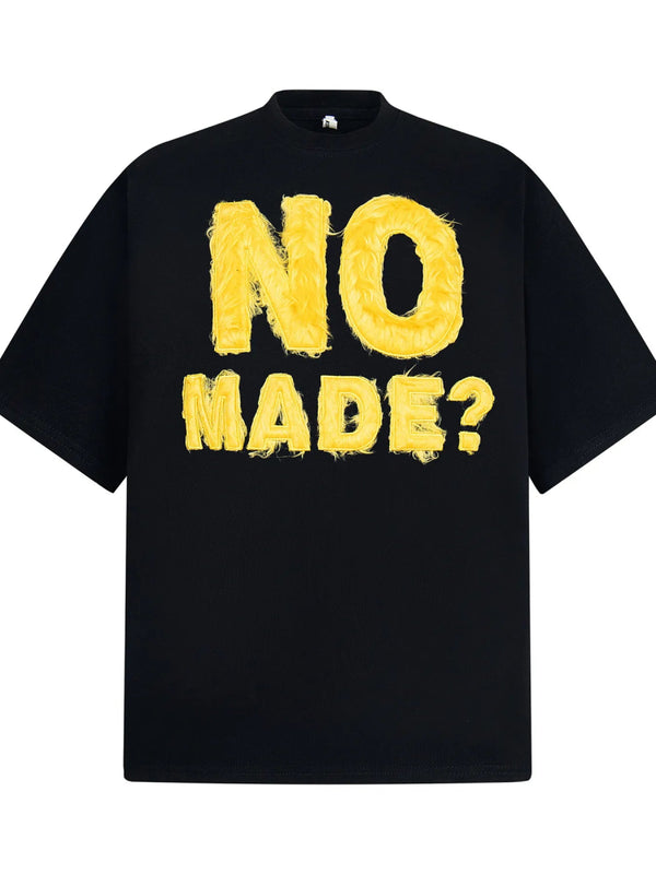 Men's NO MADE? Oversized Short Sleeve T-Shirt - Black - M - de81c0cab5fc4c9cbb329a67dfd7bb9d - Max - Origin - Tatoo Tee